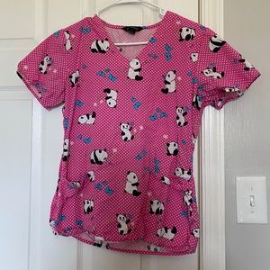 Pink scrub top